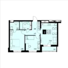 2-комнатная  60.43 м² - Изображение
