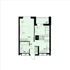 1-комнатная  44.75 м² - Изображение